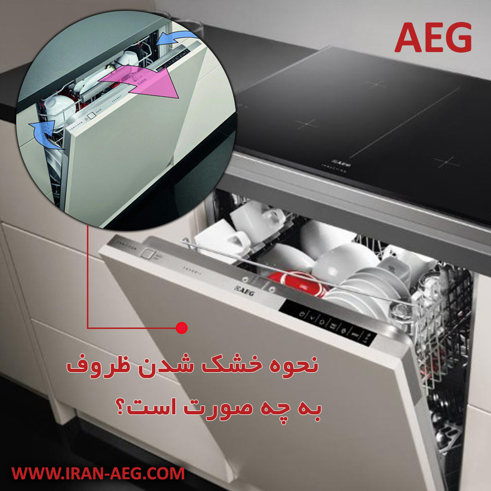نحوه خشک شدن ظروف در ظرفشویی AEG